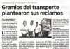 Gremios del transporte plantearon sus reclamos