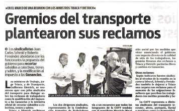 Gremios del transporte plantearon sus reclamos