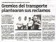 Gremios del transporte plantearon sus reclamos