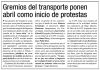 Gremios del transporte ponen abril como inicio de protestas