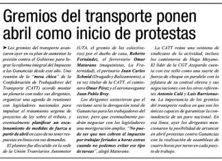 Gremios del transporte ponen abril como inicio de protestas