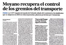 Moyano recupera el control de los gremios del transporte