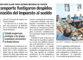 Gremios de transporte fustigaron despidos y exigen eliminación del impuesto al sueldo