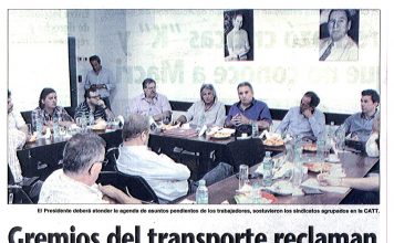 Gremios del transporte reclaman por Ganancias y frenar despidos