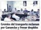 Gremios del transporte reclaman por Ganancias y frenar despidos