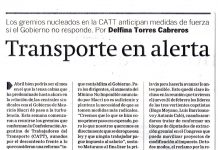 Transporte en alerta