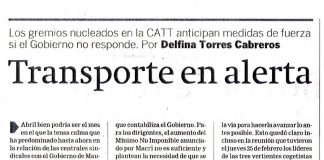 Transporte en alerta