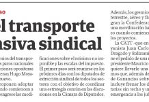 Ganancias: el transporte lidera la ofensiva sindical