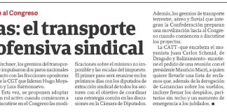 Ganancias: el transporte lidera la ofensiva sindical