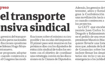 Ganancias: el transporte lidera la ofensiva sindical