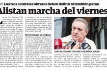 CGT: alistan marcha del viernes