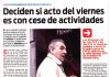 Deciden si acto del viernes es con cese de actividades