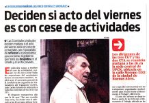Deciden si acto del viernes es con cese de actividades