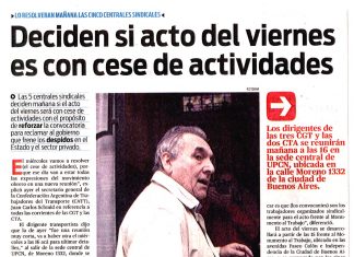 Deciden si acto del viernes es con cese de actividades