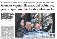 Gremios esperan el llamado del Gobierno, pero exigen prohibir los despidos por ley