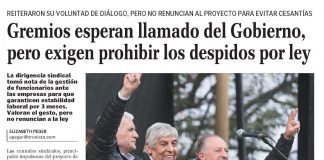 Gremios esperan el llamado del Gobierno, pero exigen prohibir los despidos por ley