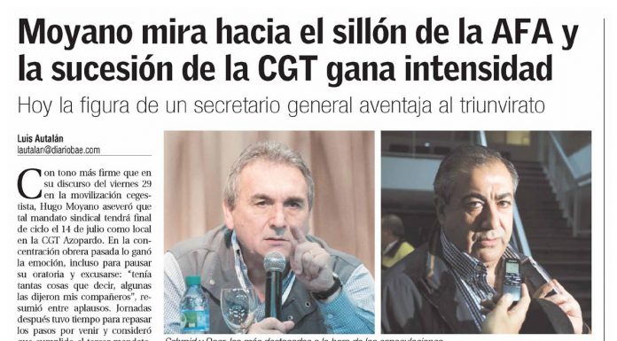 Moyano mira hacia el sillón de la AFA y la sucesion de la CGT gana intensidad