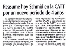 Reasume hoy Schmid en la CATT por un nuevo período de 4 años