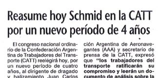 Reasume hoy Schmid en la CATT por un nuevo período de 4 años