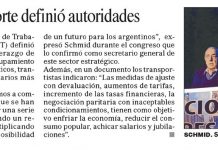 Transporte definió autoridades