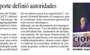 Transporte definió autoridades