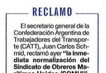 Reclamo de la CATT