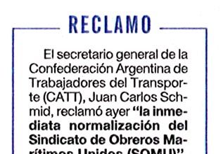 Reclamo de la CATT