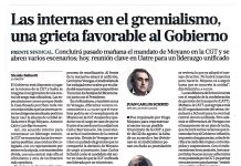 Las internas en el gremialismo, una grieta favorable al Gobierno