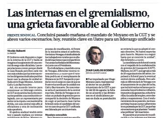 Las internas en el gremialismo, una grieta favorable al Gobierno