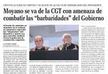 Moyano se va de la CGT con amenazas de combatir las «barbaridades» del Gobierno