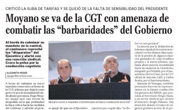 Moyano se va de la CGT con amenazas de combatir las «barbaridades» del Gobierno