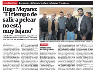 Hugo Moyano: «El tiempo de salir a pelear no está muy lejano»