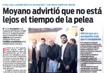 Moyano advirtió que no está lejos el tiempo de la pelea