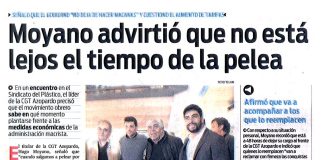 Moyano advirtió que no está lejos el tiempo de la pelea