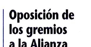 Oposición de los gremios a la Alianza del Pacífico