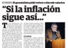 «Si la inflación sigue así…»