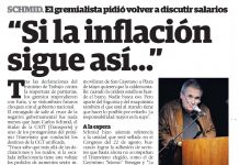 «Si la inflación sigue así…»