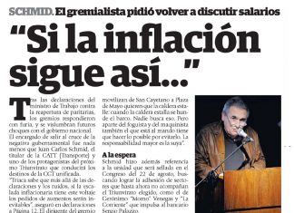 «Si la inflación sigue así…»