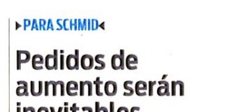 Pedidos de aumento serán inevitables