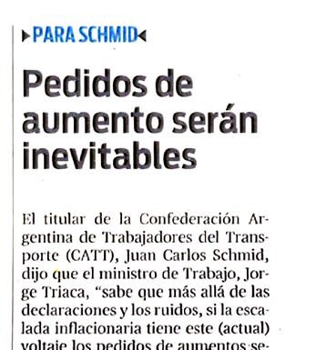 Pedidos de aumento serán inevitables