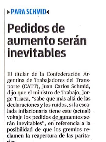 Pedidos de aumento serán inevitables