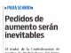 Pedidos de aumento serán inevitables