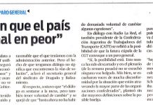 Advierten que el país «va de mal en peor»