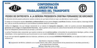 Pedido de Entrevista a la Presidenta Cristina Fernández