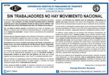 Sin trabajadores no hay Movimiento Nacional