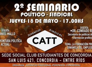 2do Seminario Político Sindical de la Juventud CATT en Concordia