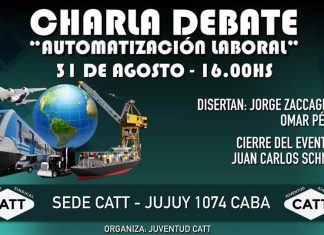 Este jueves, Charla-Debate sobre Automatización Laboral en la CATT