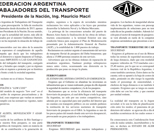 Solicitada CATT: Estado de Alerta y Sesión Permanente